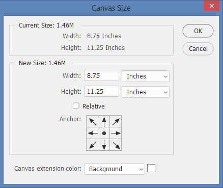 Photoshop Canvas Size